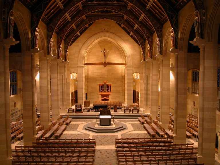 The organ in it's first temporary home, Sacred Heart Cathedral in Rochester, NY. 